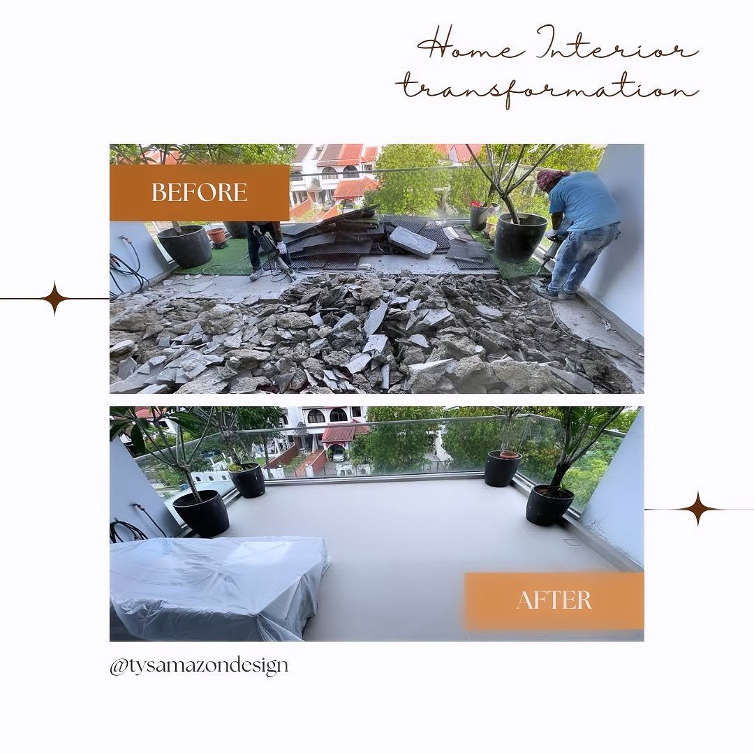 Before and after balcony and patio renovation by TYS Contractor